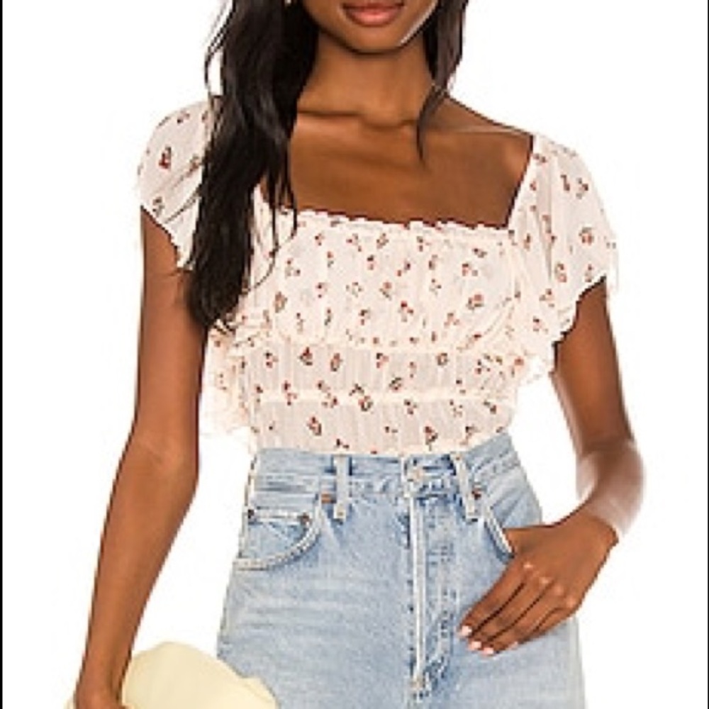 Juliet Printed Bodysuit in Ivory Combo - Picture 8 of 14
